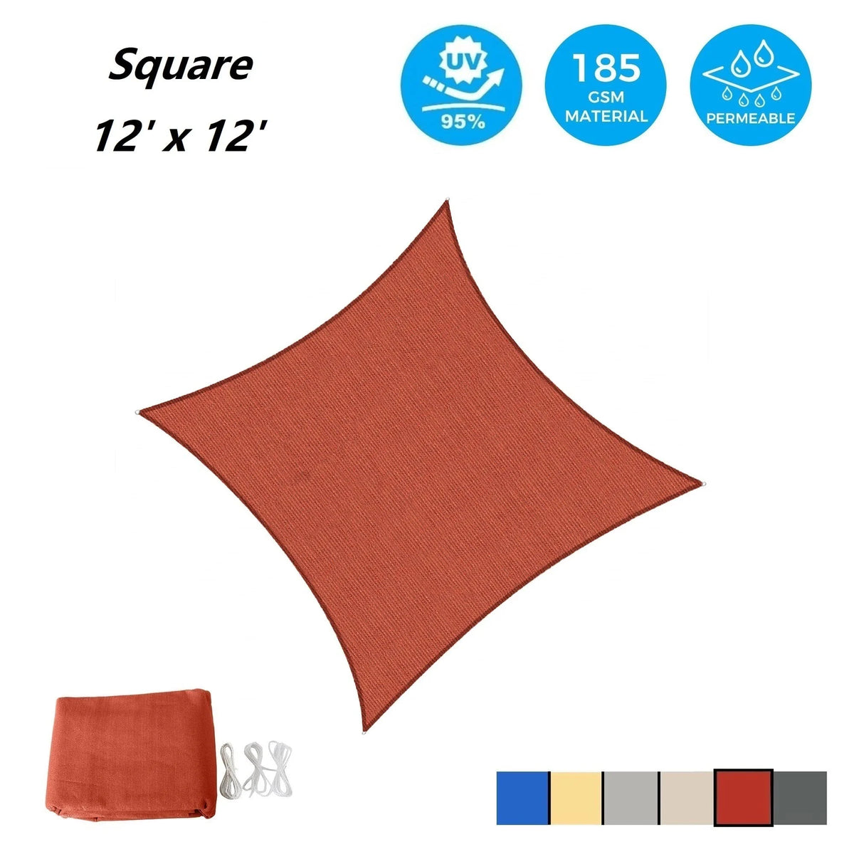 Terra Rectangle Sun Shade Sail Canopy L37229