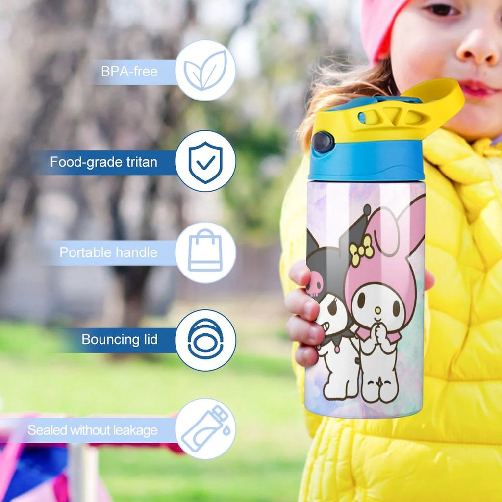 Stainless Steel Straw Water Bottle I2959