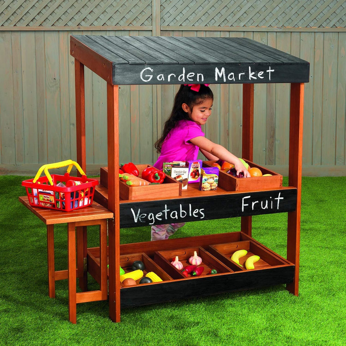 Wooden Kids Market Stand Q579