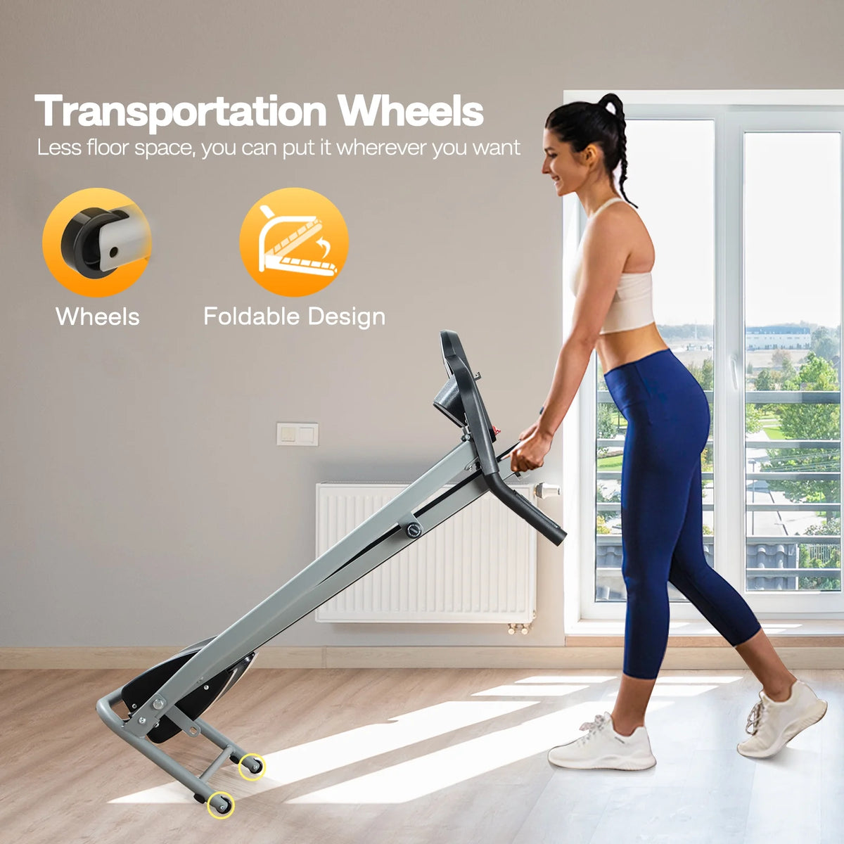 Folding Treadmill 2.5 HP 265 lbs Capacity I2051