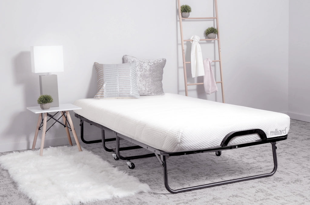 Cot Size Folding Bed with Memory Foam Mattress J355398