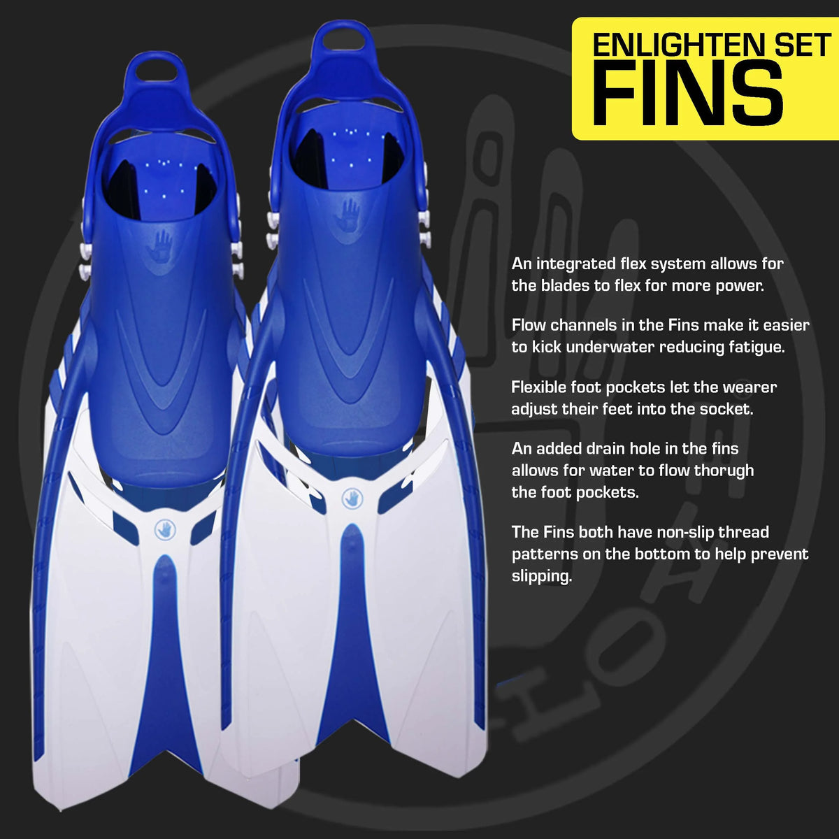 Snorkeling Set Dive Mask Snorkel Fins Tempered Glass Silicone Dry Top Flex Tube K818258