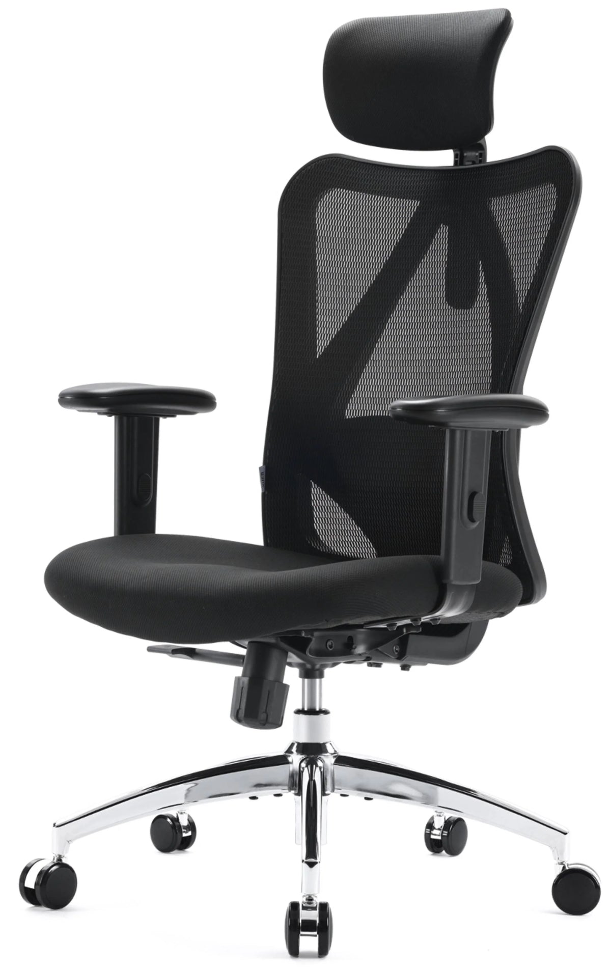 Black Ergonomic Mesh Office Chair with Adjustable Lumbar Support J511597