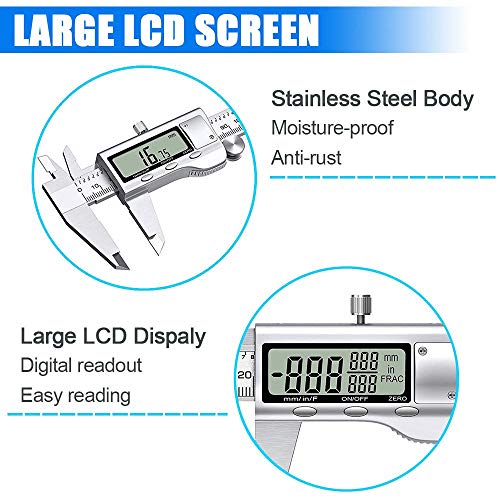 6 Inch Stainless Steel Digital Caliper T89027