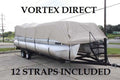 20' Ultra 3 Pontoon/Deck Boat Cover with Elastic and Straps T33143