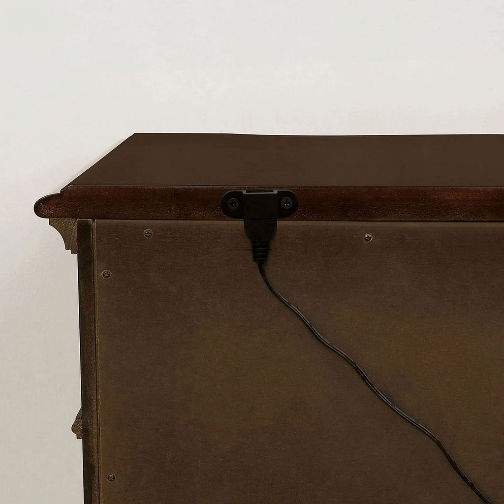 Brown Cherry Solid Wood 3-Drawers Nightstand Z110