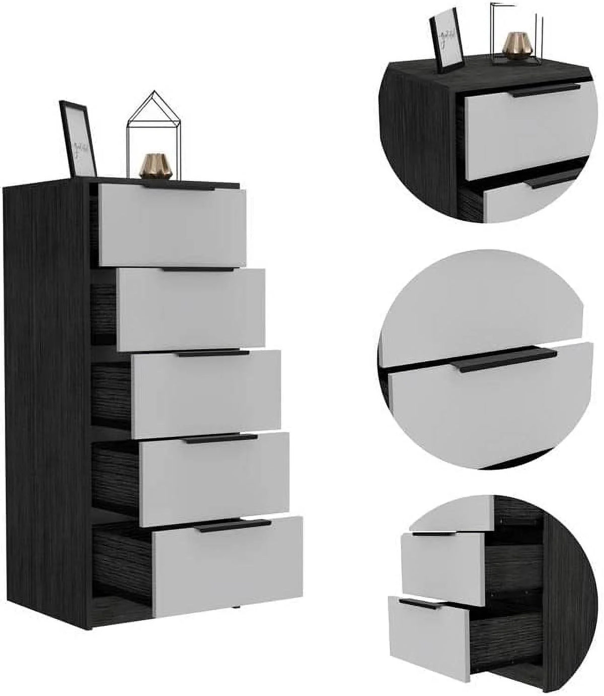 Modern 5-Drawer Engineered Wood Dresser W813