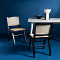 Black and Natural Cane Dining Chair, Set of 2 N868262
