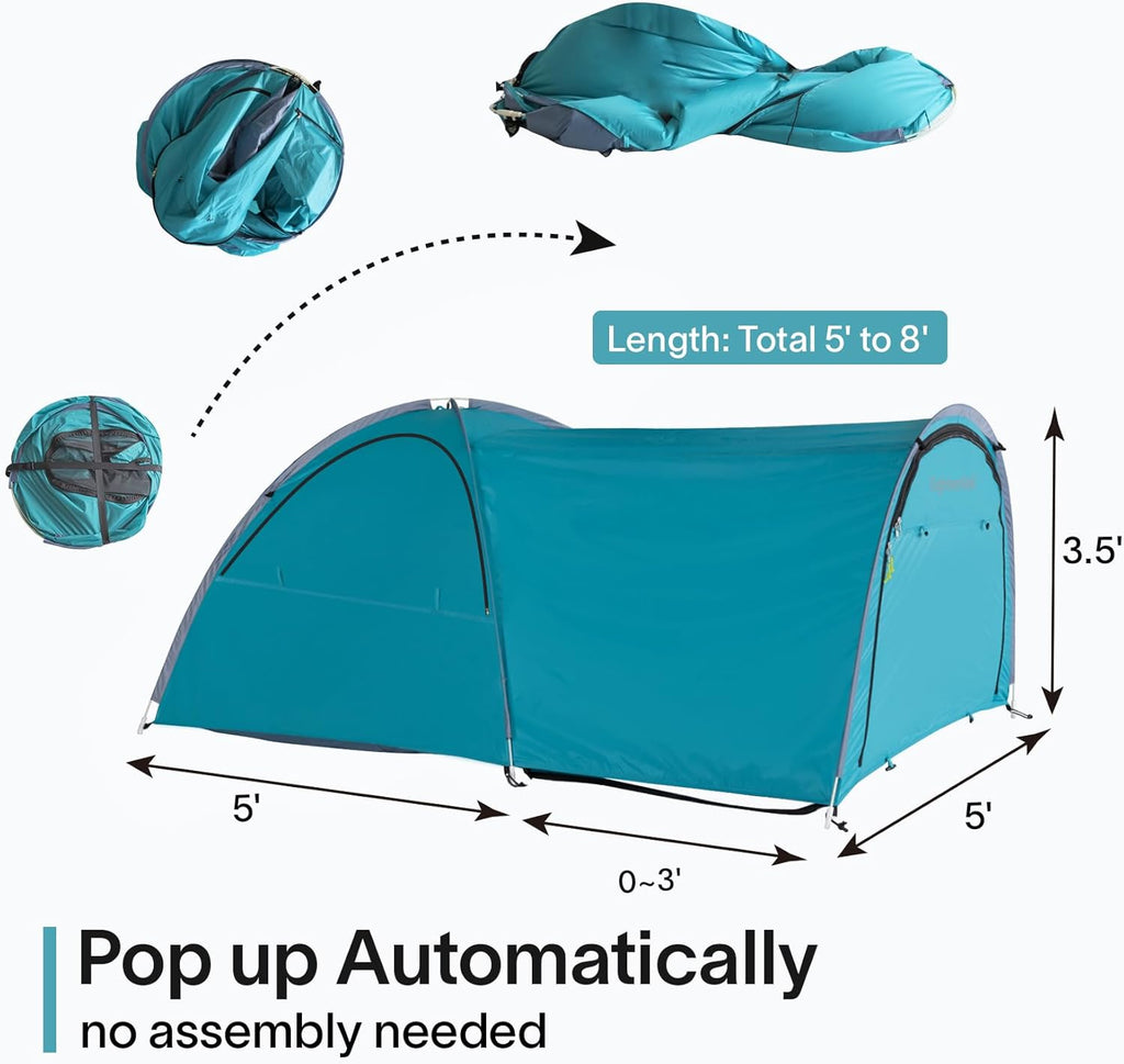 Truck Bed Tent - Waterproof Double Layer Pop Up Tent for 5.5-8 Ft Pickup Truck Bed K9973