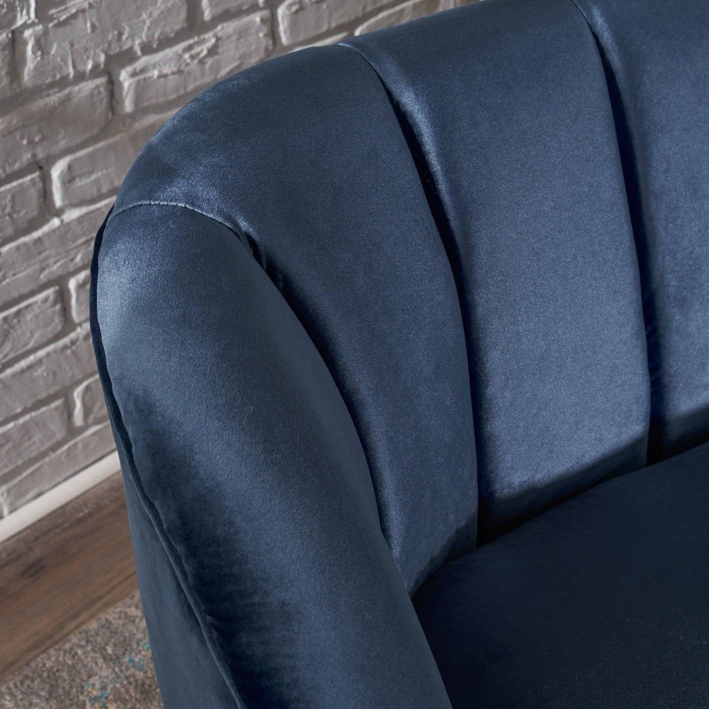 Seafoam Blue Velvet Club Chairs (Set of 2) V429