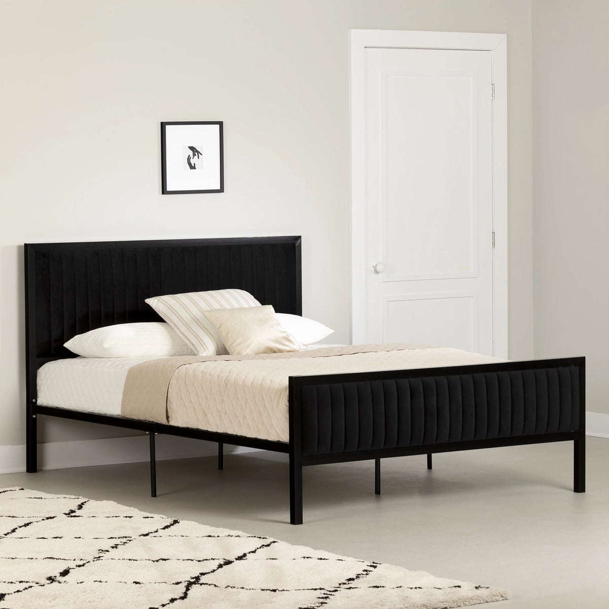 Black Queen Metal Bed X771381