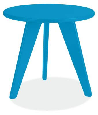 Blue Round Side Table 14 Diameter 13H Recycled Acrylic Plastic R41194