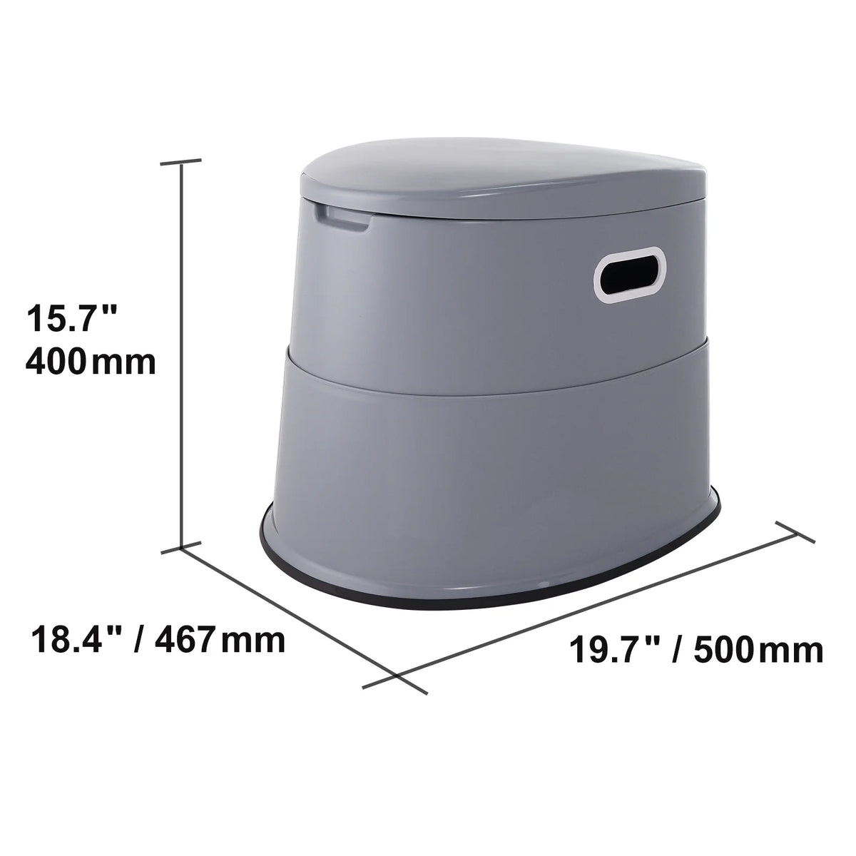 Portable Camping Toilet with Lid Y66184