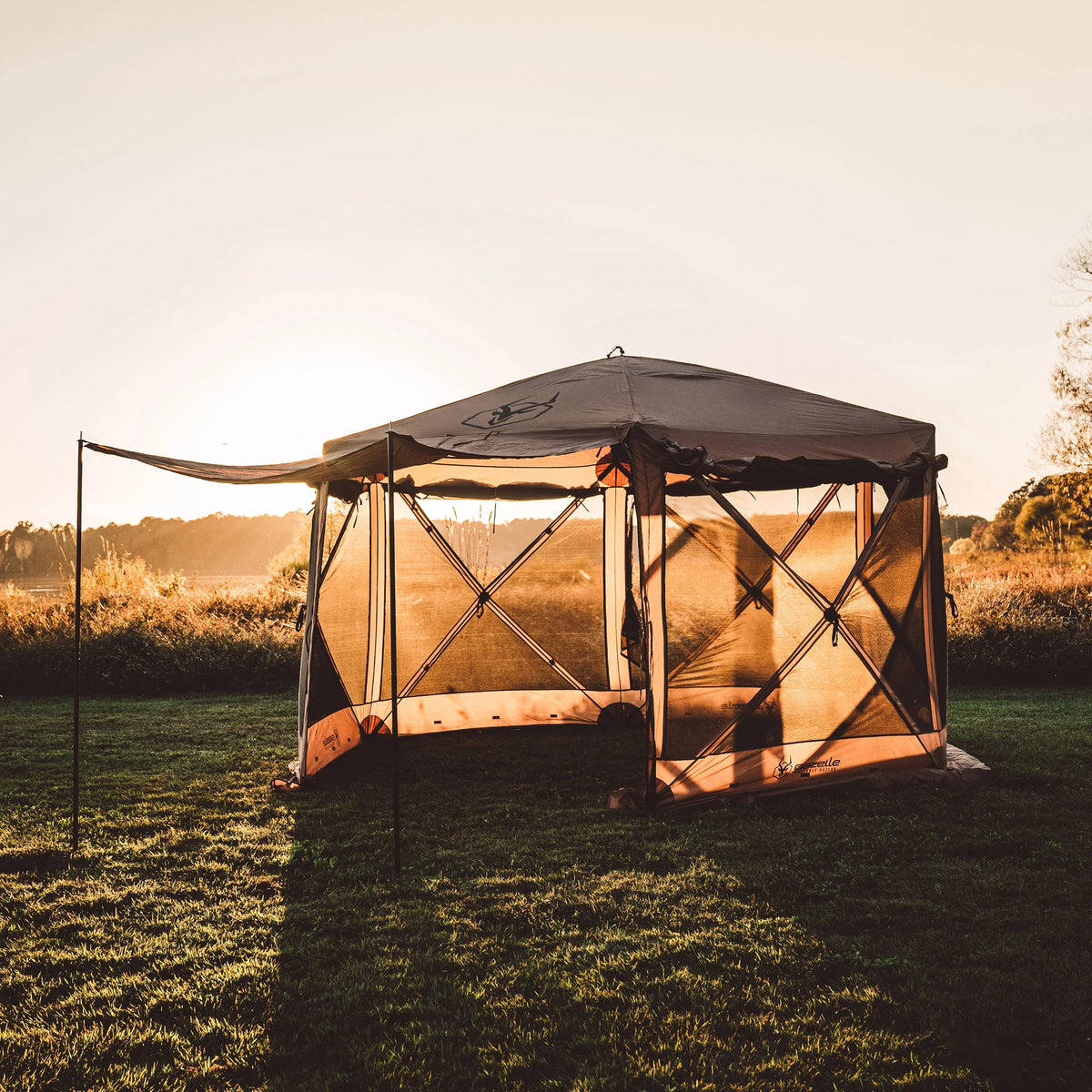 12x12ft 6 Side 8 Person Pop Up Gazebo Tent R981