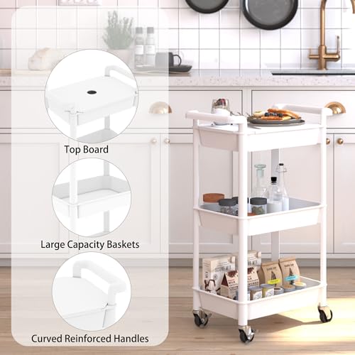 3-Tier Rolling Utility Cart with Lockable Casters Z88963
