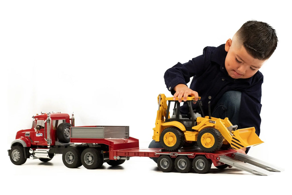 Flatbed Truck with Loader Backhoe W45633