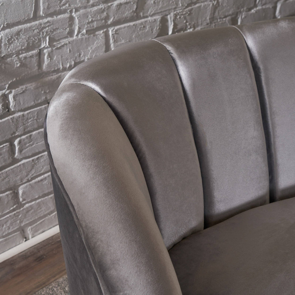 Seafoam Blue Velvet Club Chairs (Set of 2) V429