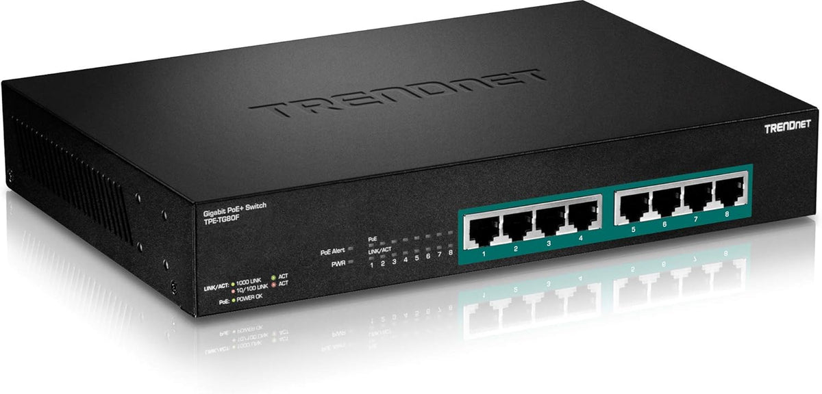 8-Port Gigabit PoE+ Ethernet Network Switch O854753