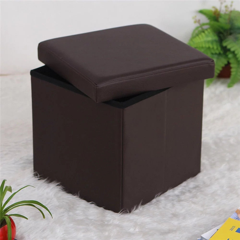 Faux Leather Ottoman Storage Box N368