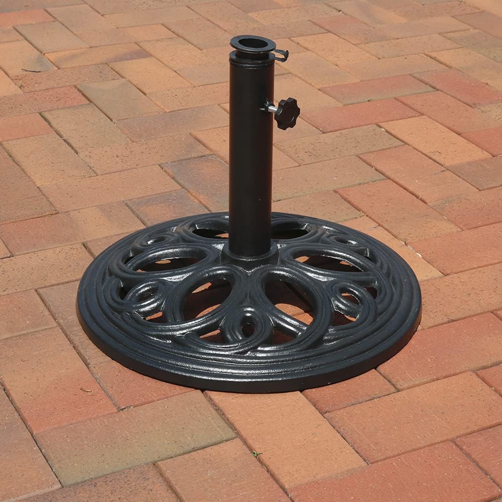 Black 18-Inch Cast Iron Umbrella Base Stand A49429