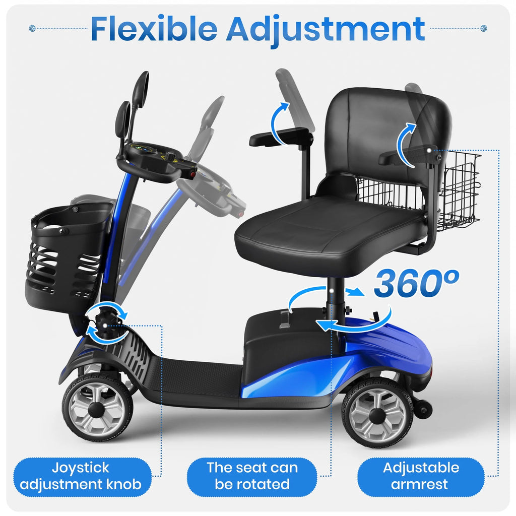 Red Foldable 4 Wheel Mobility Scooter N97892
