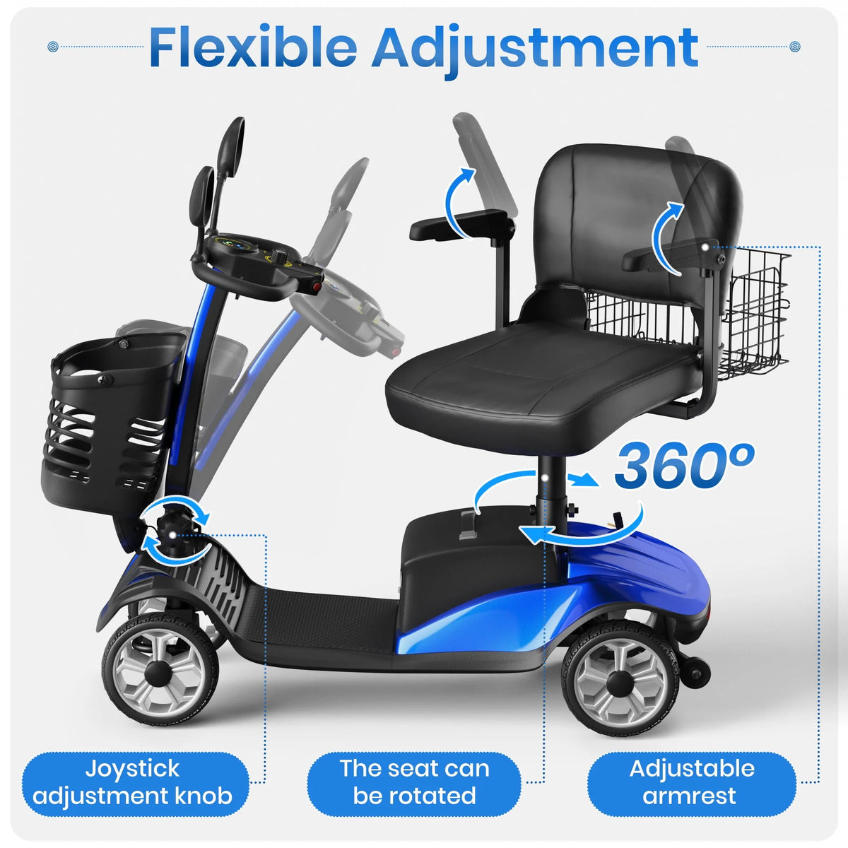 Red Foldable 4 Wheel Mobility Scooter N97892