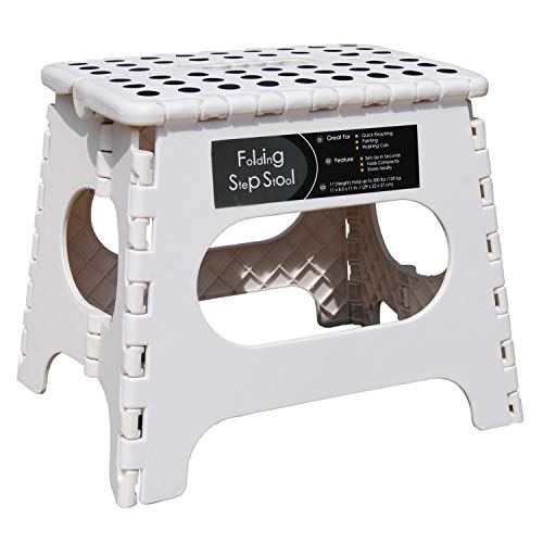 White Folding Step Stool 11" Height M9751