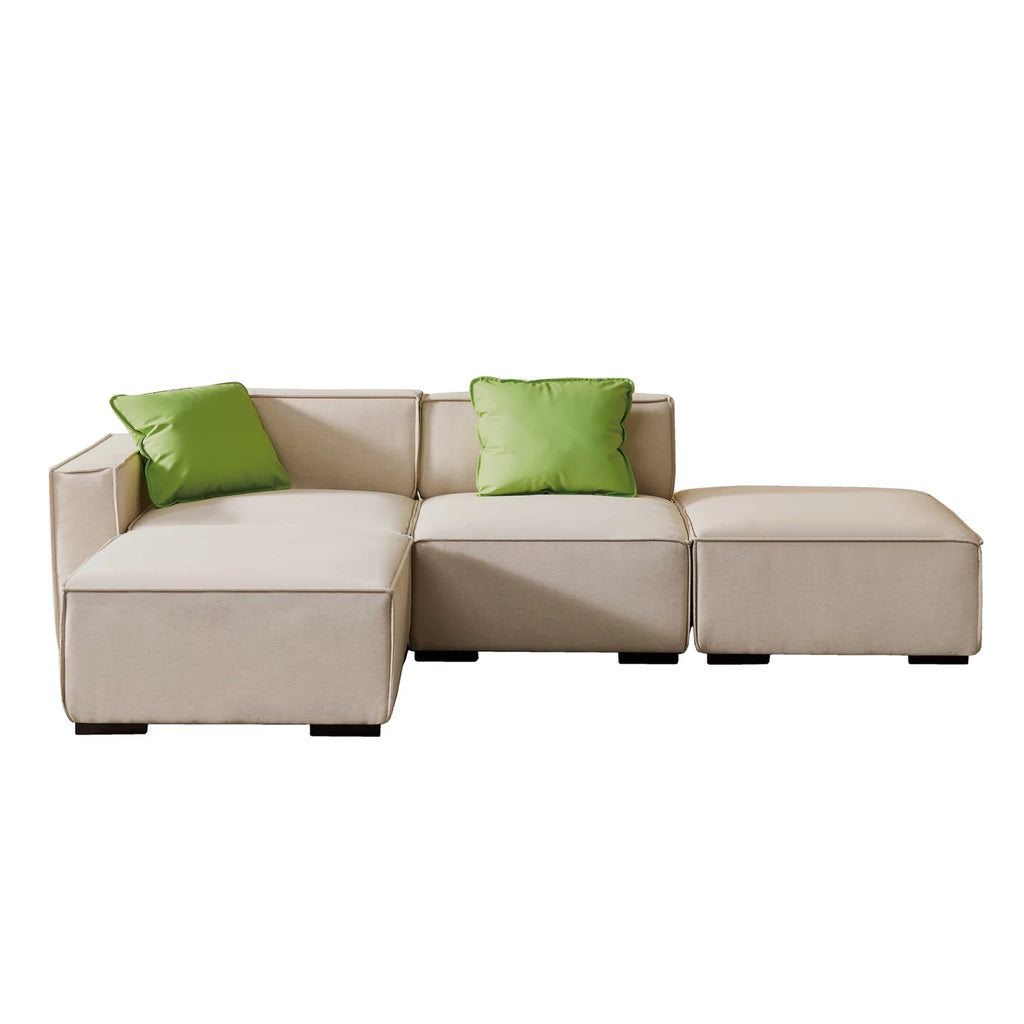 Beige 4 Seat Modular Fabric Sofa H546367