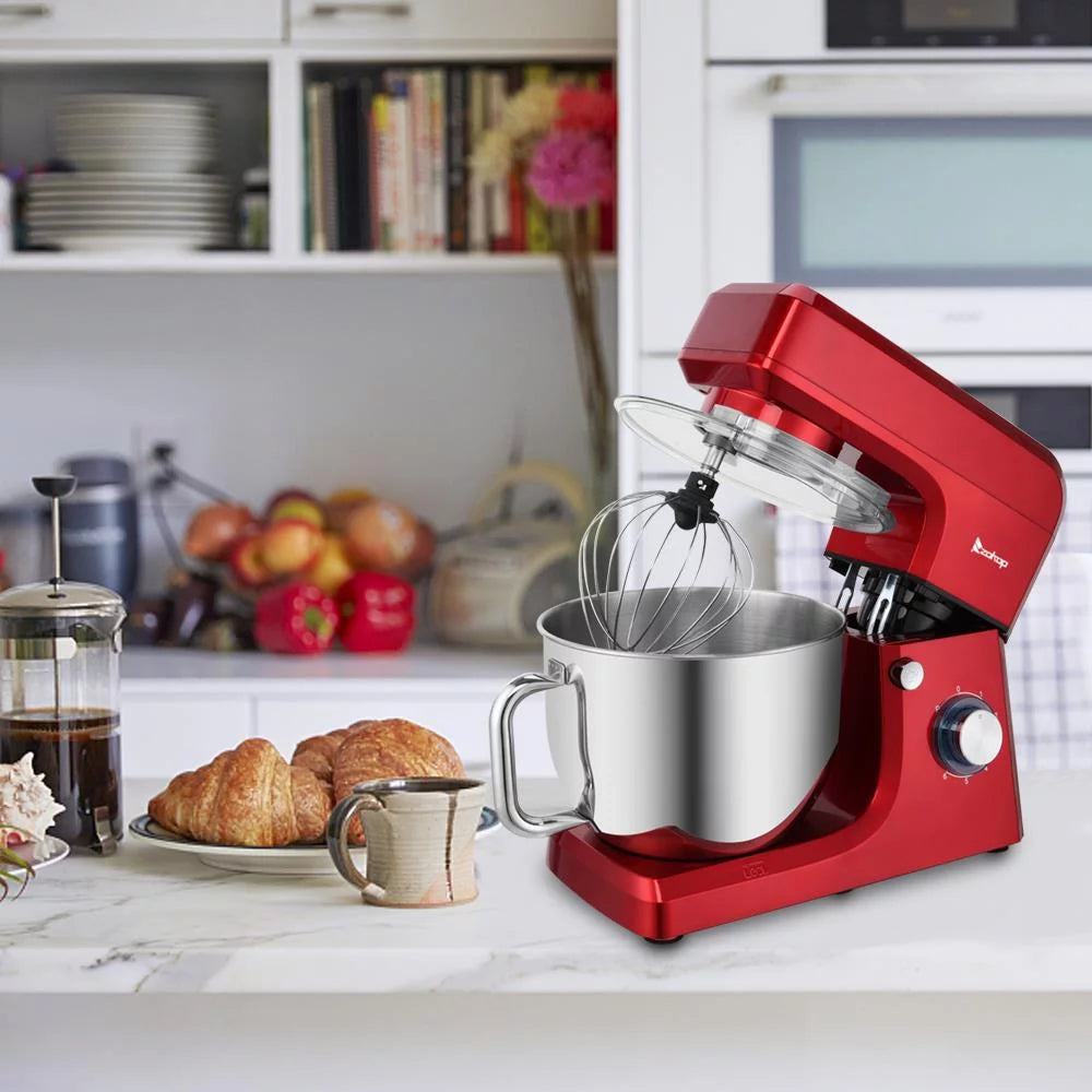 7.5QT 6-Speed Tilt-Head Electric Stand Mixer with Stainless Steel Bowl, Red K387