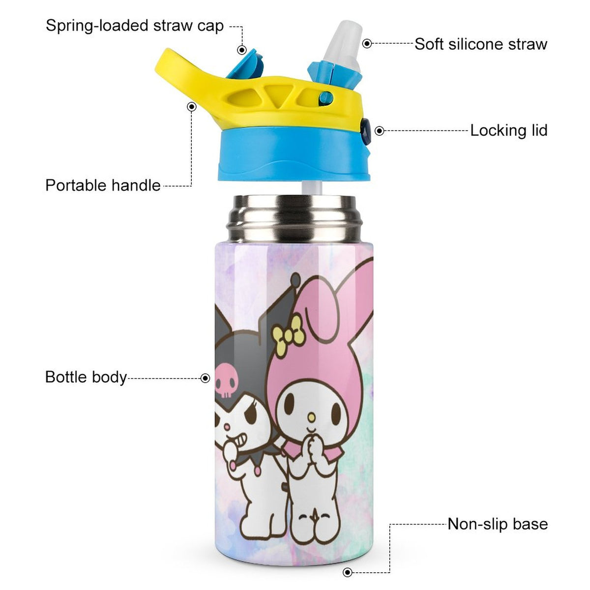 Stainless Steel Straw Water Bottle I2959