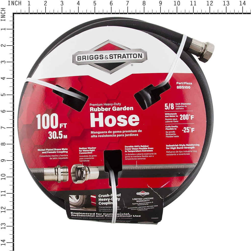 100-Foot Heavy-Duty Rubber Garden Hose Y578