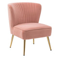 Pink Gold Legs Velvet Side Chair L513838