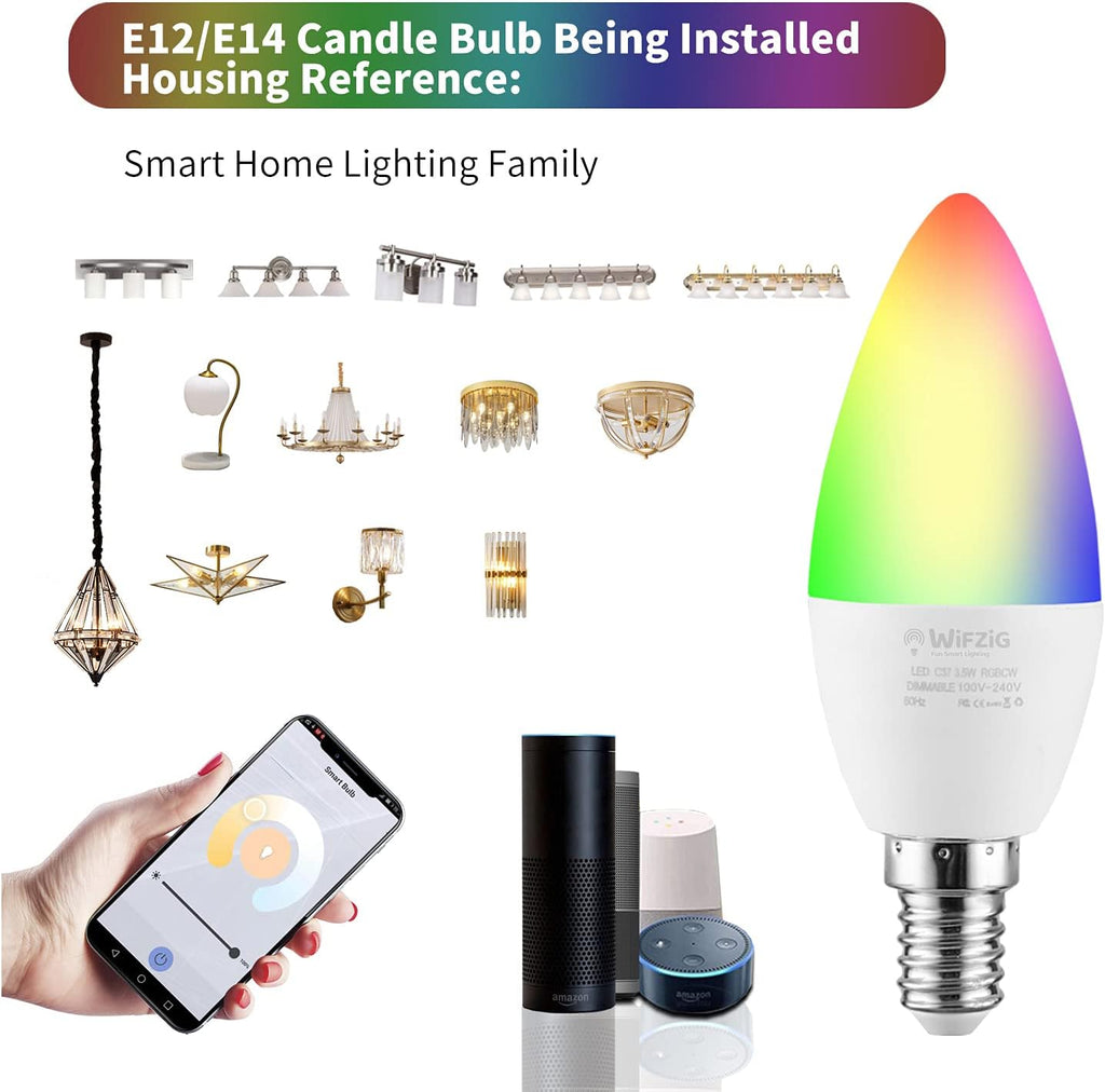 E12 LED Candelabra Bulb 4W 370 Lumens 4Pack Y759829