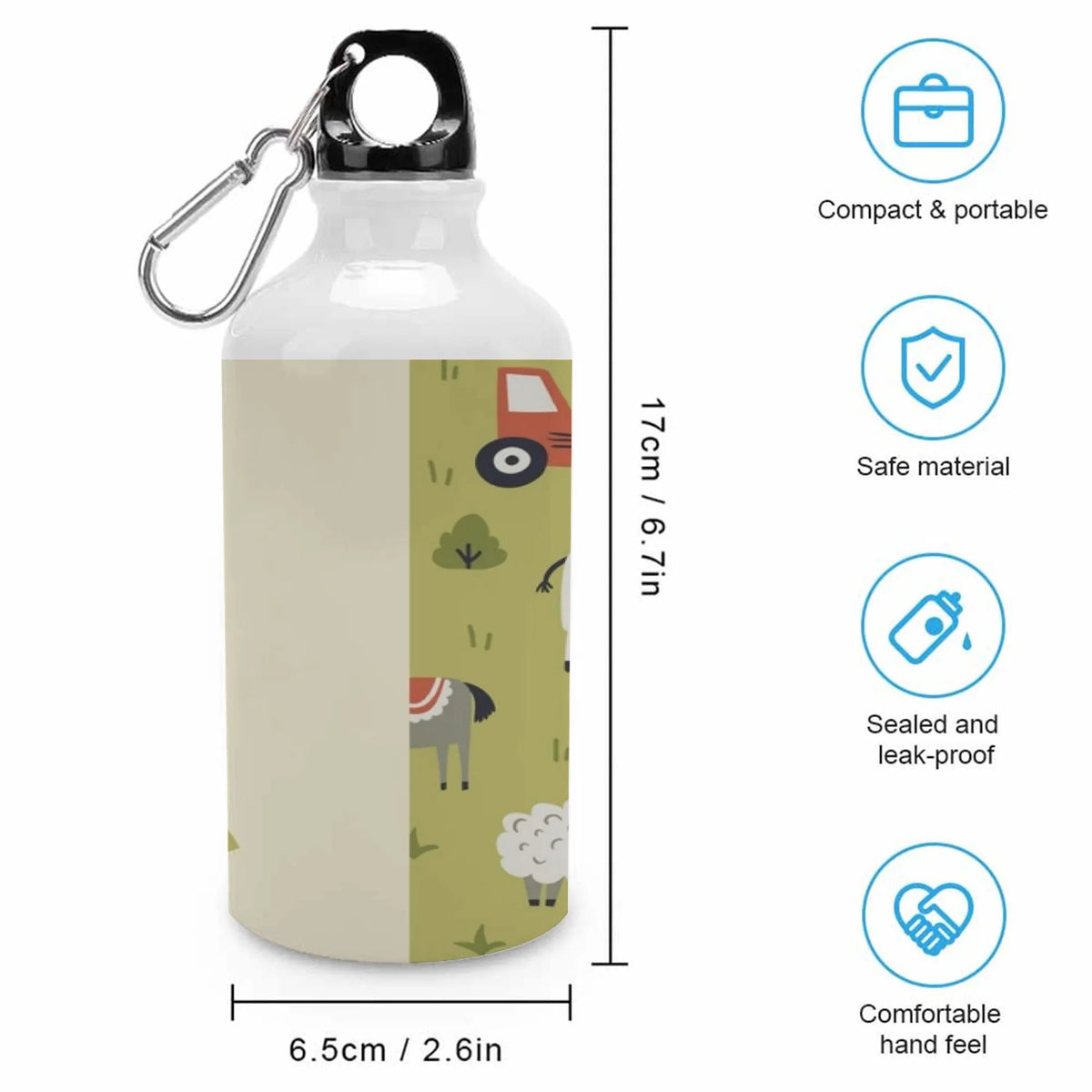 400ml Sport Aluminum Water Bottle with Twist Cap B335903