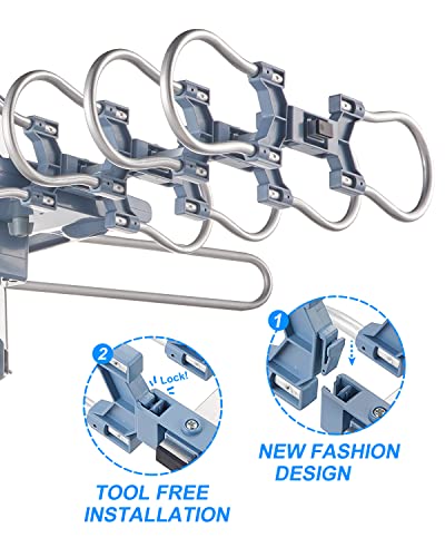 Digital Amplified HDTV Antenna with 60 ft RG6 Coax Cable, 150 Miles Range, 360 Degree Rotation U696