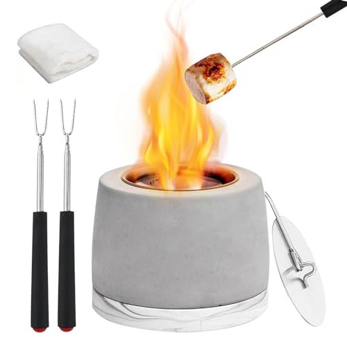 Concrete Tabletop Fire Pit Bowl with Extinguisher F36950