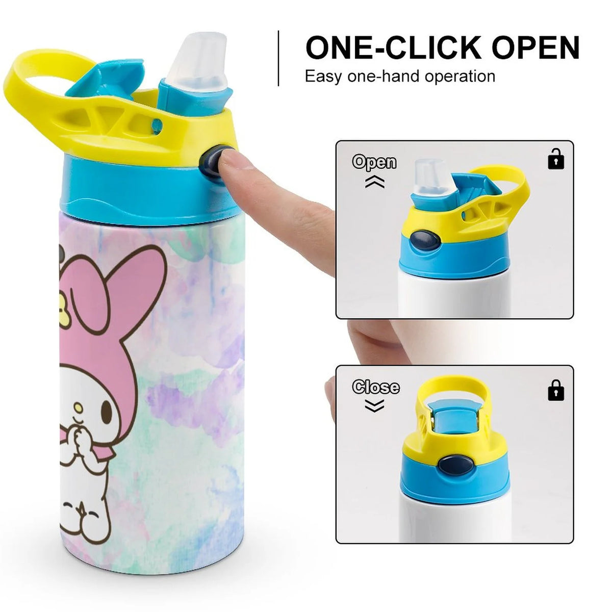 Stainless Steel Straw Water Bottle I2959