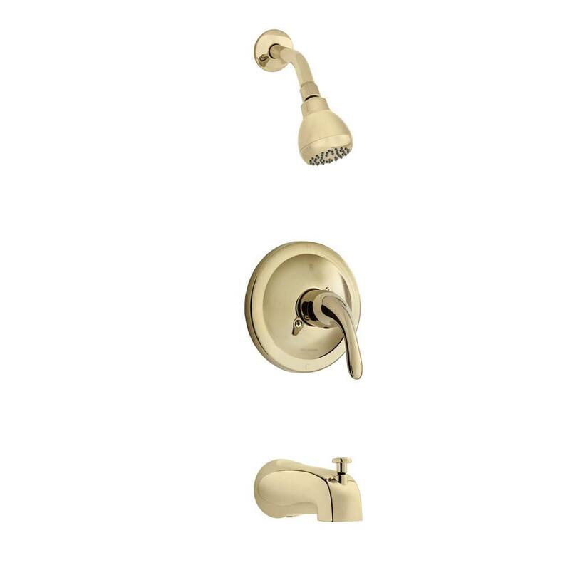 Single Handle Tub and Shower Faucet 1.8 GPM Polished Brass U9103