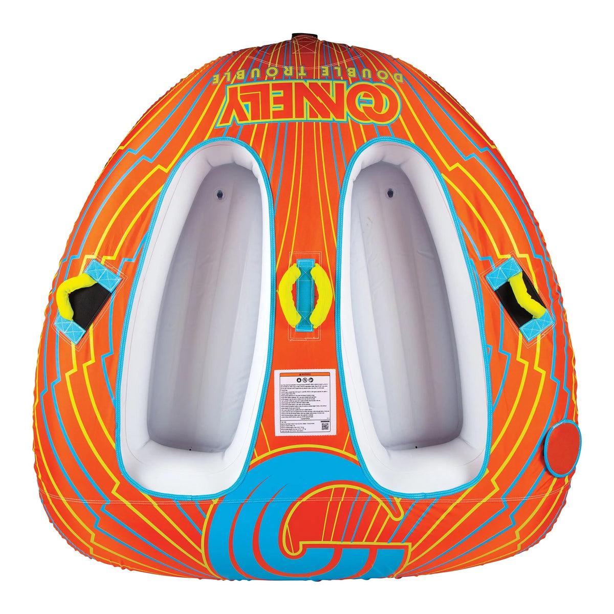 Orange 2 Rider Inflatable Towable Inner Tube L28281