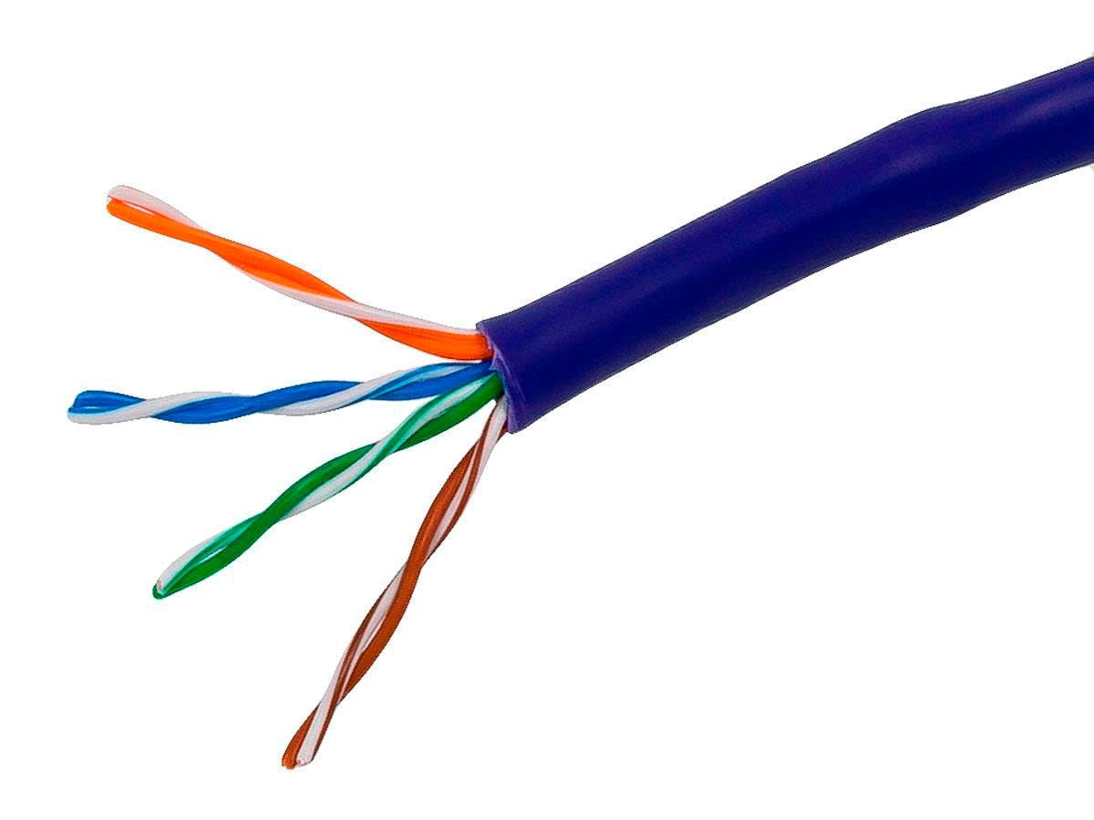 Purple 1000 ft. Cat5e Bulk Bare Copper Ethernet Cable B128