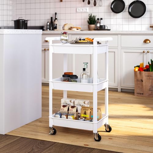 3-Tier Rolling Utility Cart with Lockable Casters Z88963