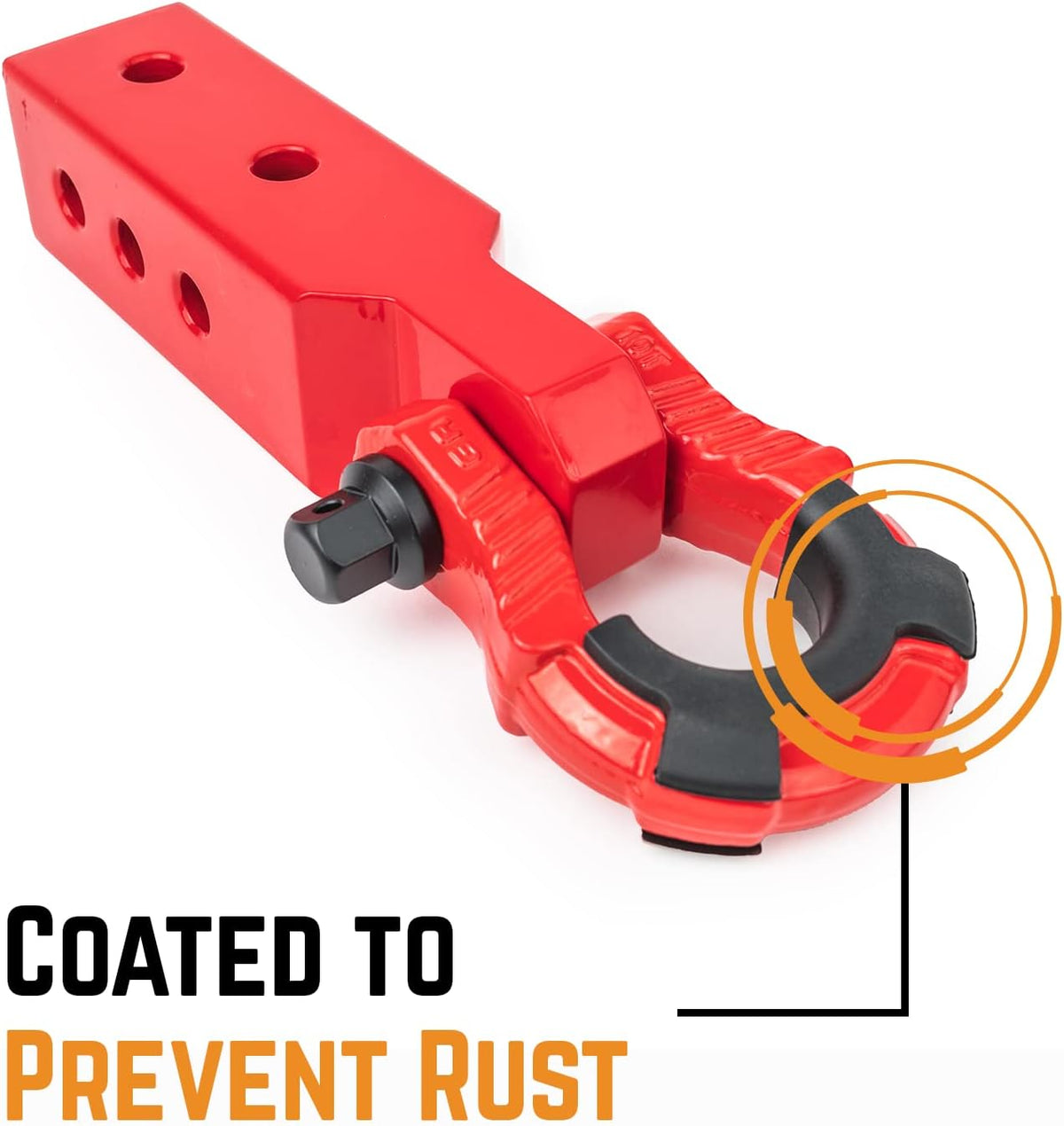 Red Pack of 2 Heavy Duty Steel Hitch Receiver V981301
