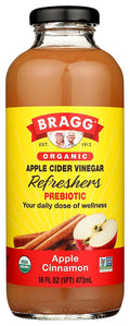 Organic Apple Cider Vinegar Drink Apple Cinnamon 16 fl oz Pack of 4 A61759