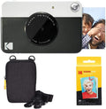 Grey Instant Camera with Zink Paper and Case Z296