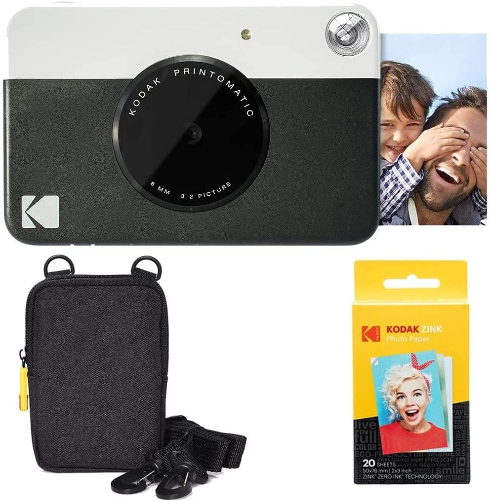 Grey Instant Camera with Zink Paper and Case Z296