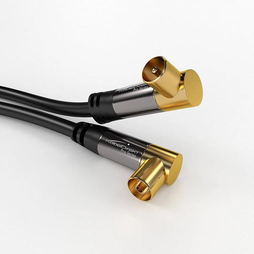 12.5M Coaxial Antenna Cable with Angle 90° (Male to Female, 75 Ohm) C611