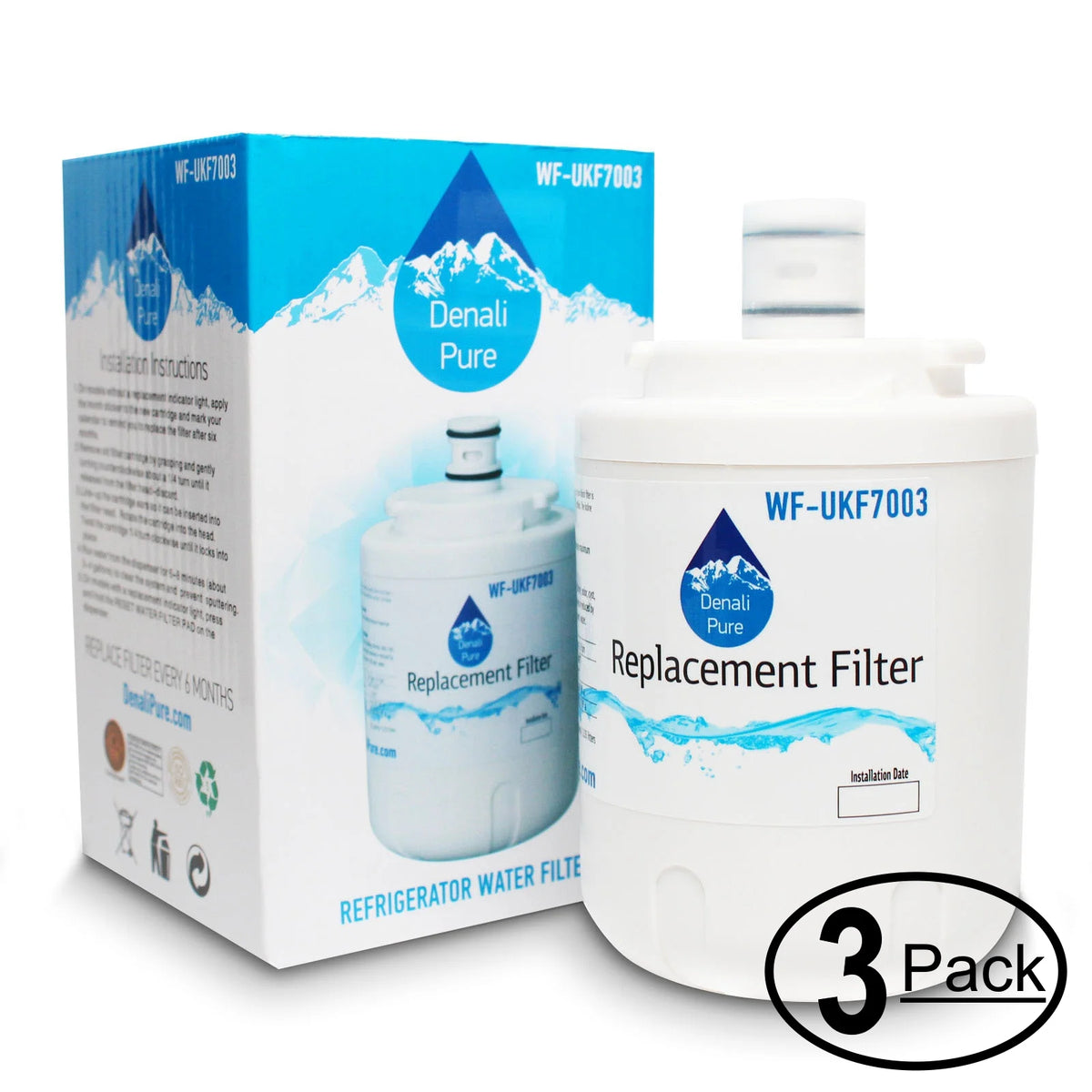 3-Pack Replacement Refrigerator Water Filter Cartridge W978052