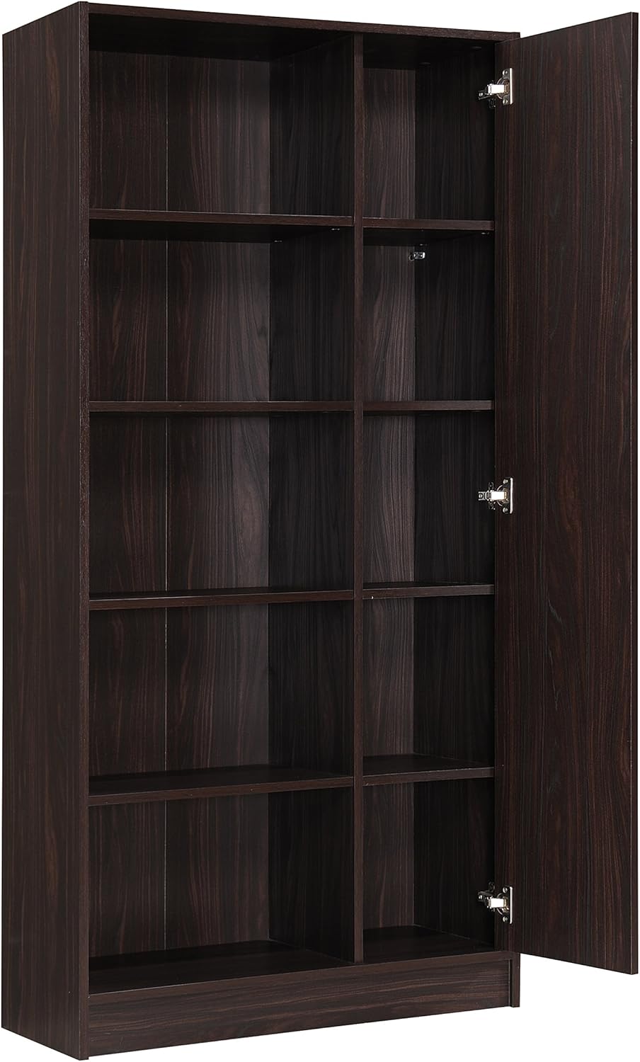 Walnut Finish Faux Wood Bookcase R10971