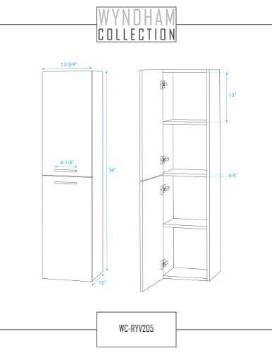 Grey Oak Wall Vanity Cabinet T795