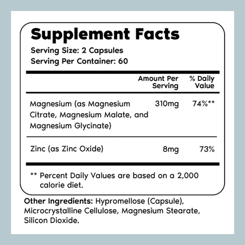 310 mg Magnesium 120 Capsules W878